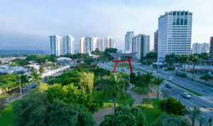 Integrated township in India with residential towers, green spaces, and modern amenities showing future real estate living
